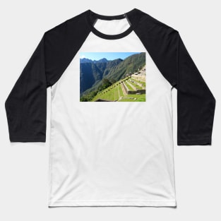 Inca Terraces of Machu Picchu. Peru Baseball T-Shirt